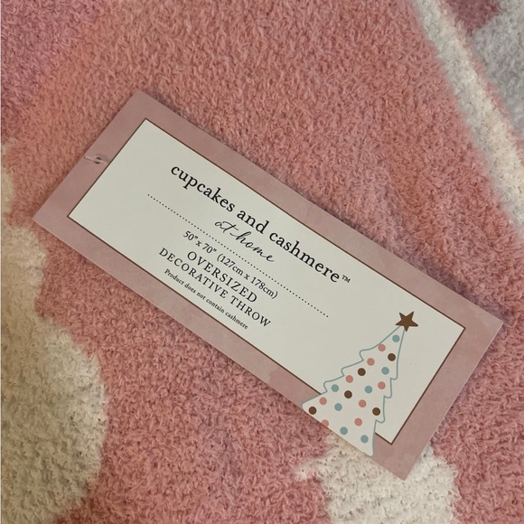 Pink and white snowman blanket cupcakes and cashmere reversible - Picture 5 of 7